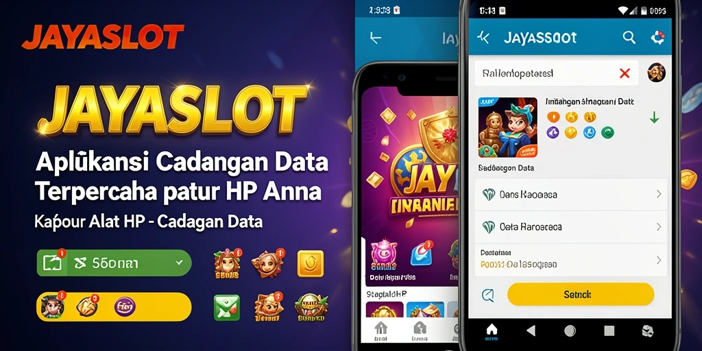 Tampilan antarmuka JAYASLOT yang sederhana dan mudah digunakan untuk pencadangan data.