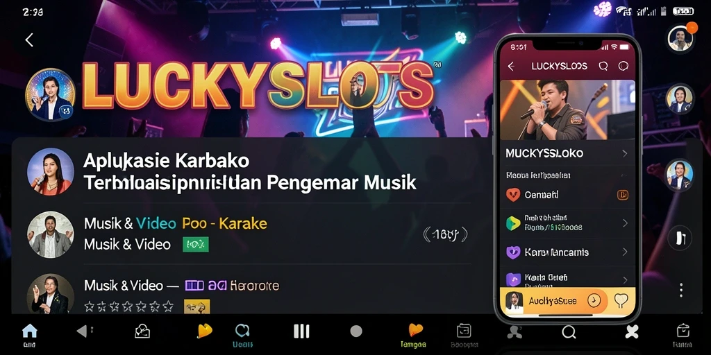 Antarmuka menarik dan fitur karaoke yang lengkap di LUCKYSLOTS.