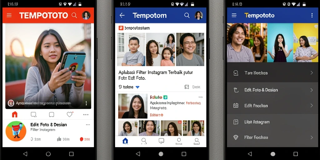 Screenshot TEMPOTOTO menampilkan antarmuka yang user-friendly dan beragam pilihan filter.